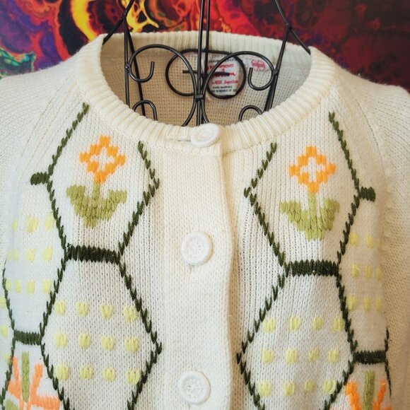 Kimlon ~ SZ M ~ Vintage Embroidered Sweater ~ VERY GOOD Condition - Picture 3 of 11